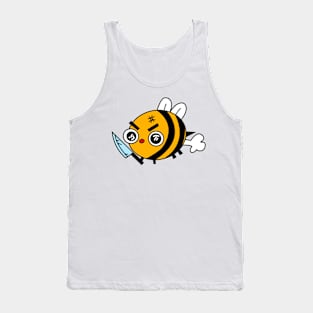 Angry bee with knife! Tank Top